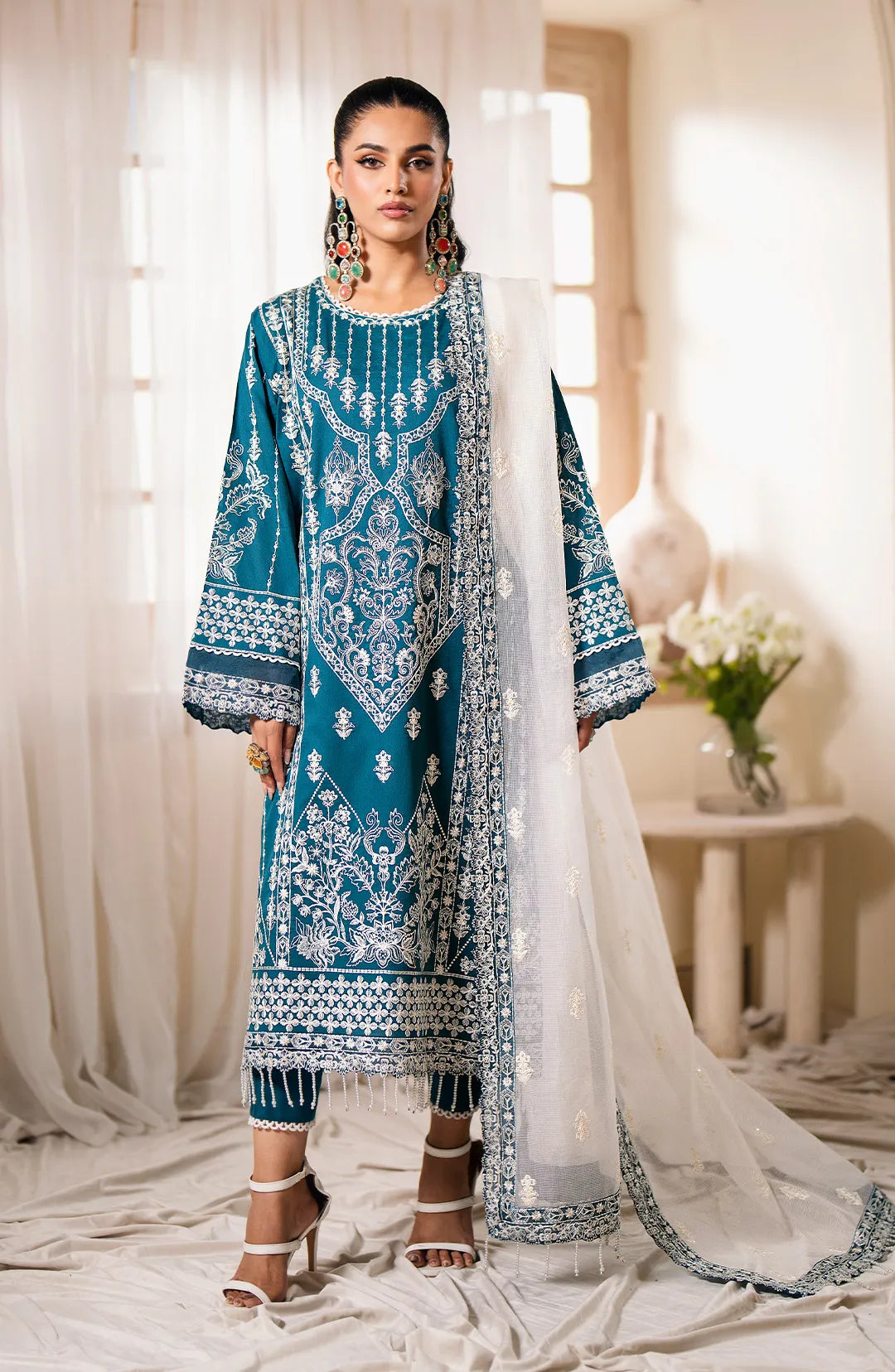 Maryum  N Maria | Eid ul Azha Luxury Lawn | NAILAH - MS24-614 - Khanumjan  Pakistani Clothes and Designer Dresses in UK, USA 