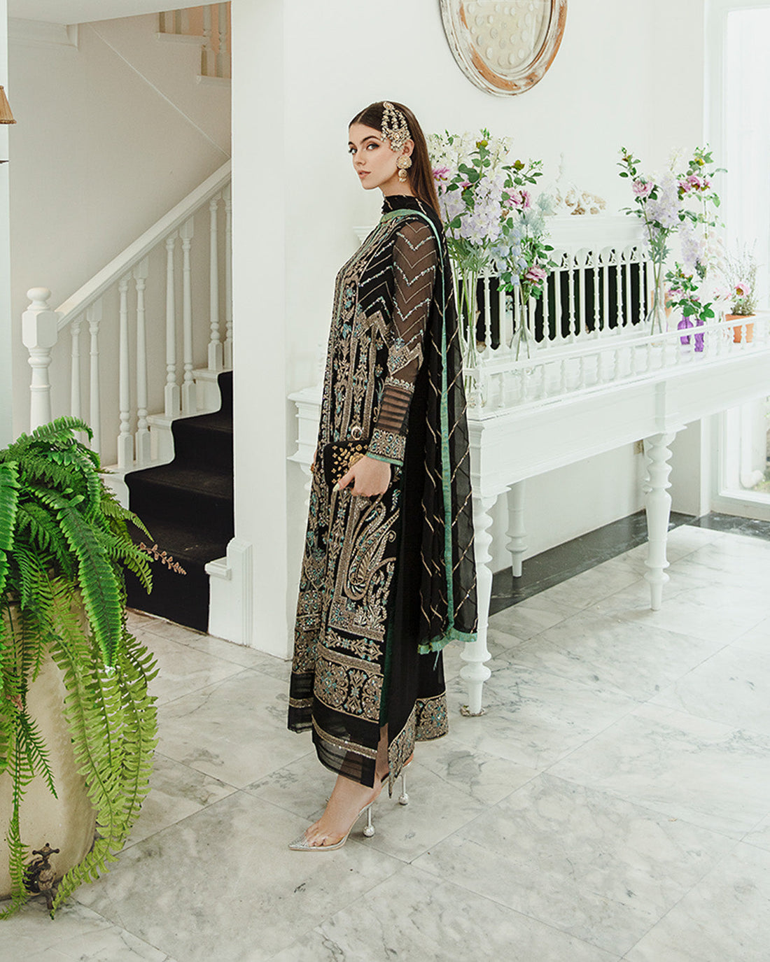 Maryum n Maria | Freesia Ariya Formals |  SW23-507 - Black - Iman - Khanumjan  Pakistani Clothes and Designer Dresses in UK, USA 