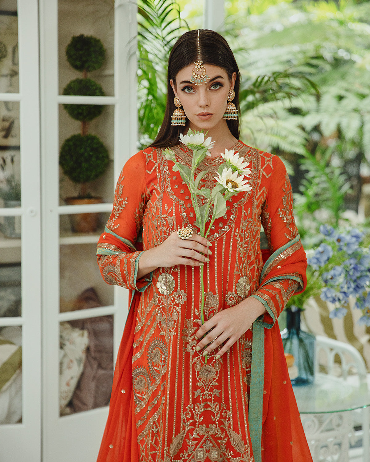 Maryum n Maria | Freesia Ariya Formals | SW23-509 - Tiger Orange - Mina - Khanumjan  Pakistani Clothes and Designer Dresses in UK, USA 