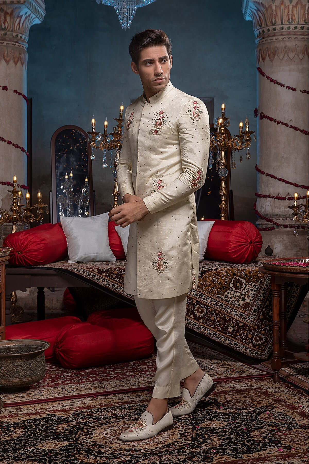 Pakistani Menswear | Mina Kashif | Sherwani D-02