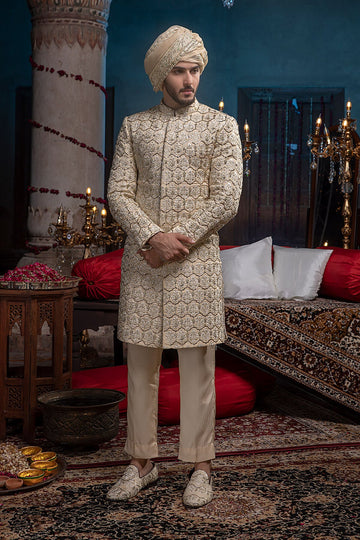 Pakistani Menswear | Mina Kashif | Sherwani D-04