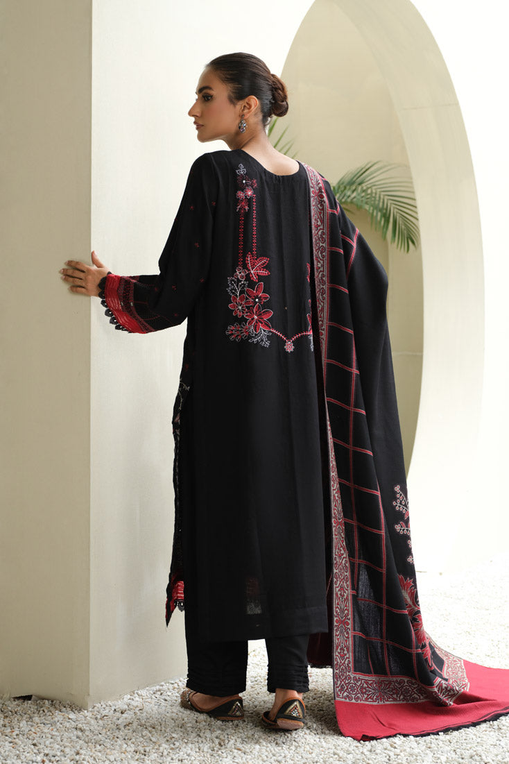 Marjjan | Aangan Embroidered Viscose |  MDS-75 (BLACK)