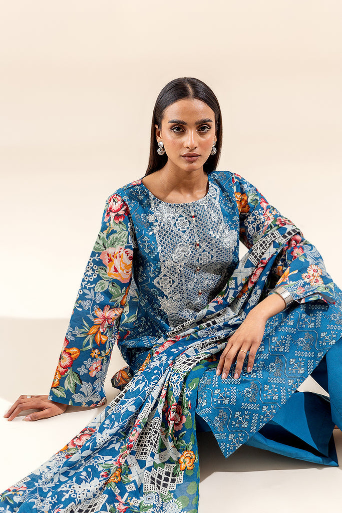 Beech Tree| Embroidered Lawn 24 | P-24 - Khanumjan  Pakistani Clothes and Designer Dresses in UK, USA 