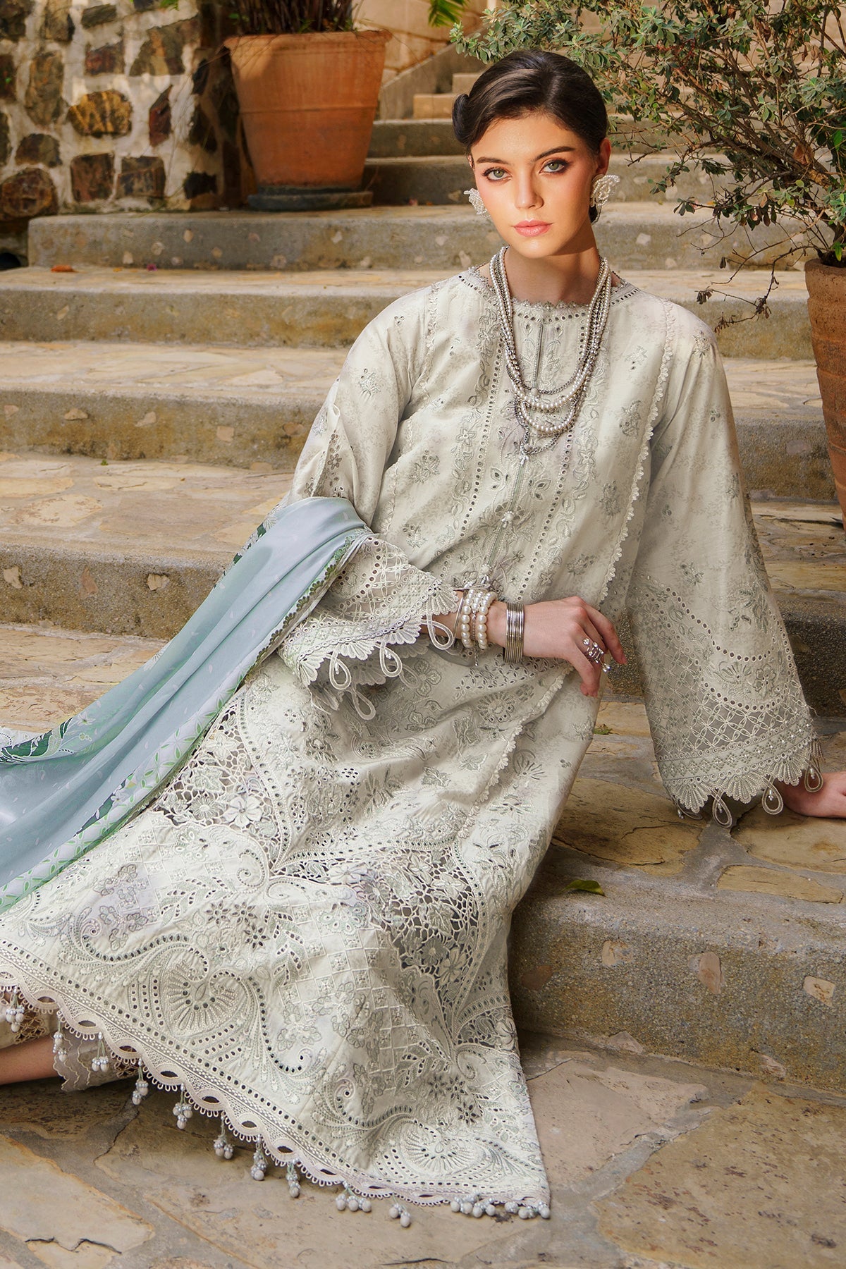 Baroque | Swiss Lawn 24 | SL12-D01 - Khanumjan  Pakistani Clothes and Designer Dresses in UK, USA 