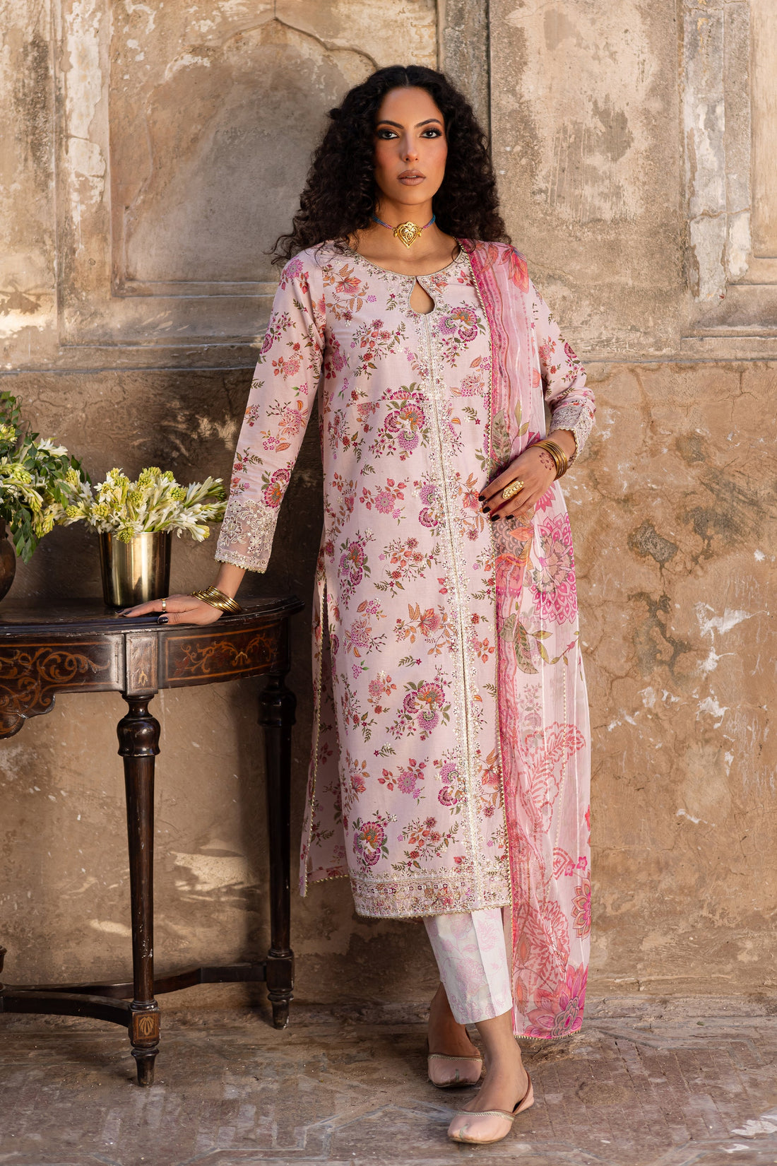 Batik | Chargbagh | Pink Lilly