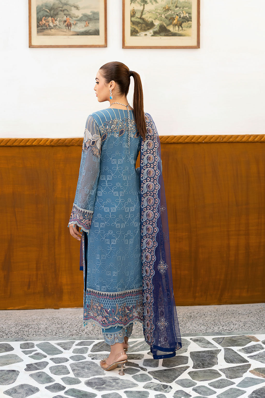 Ramsha | Chevron Chiffon Collection | A-1006