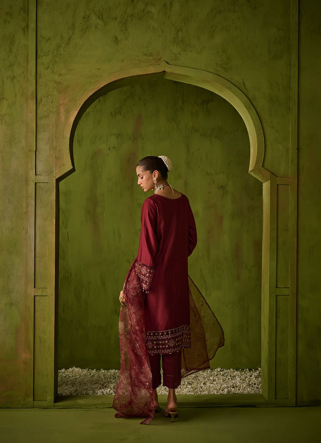 Dhanak | Festive Formals | SS24DU-3197 MAROON 3Pcs