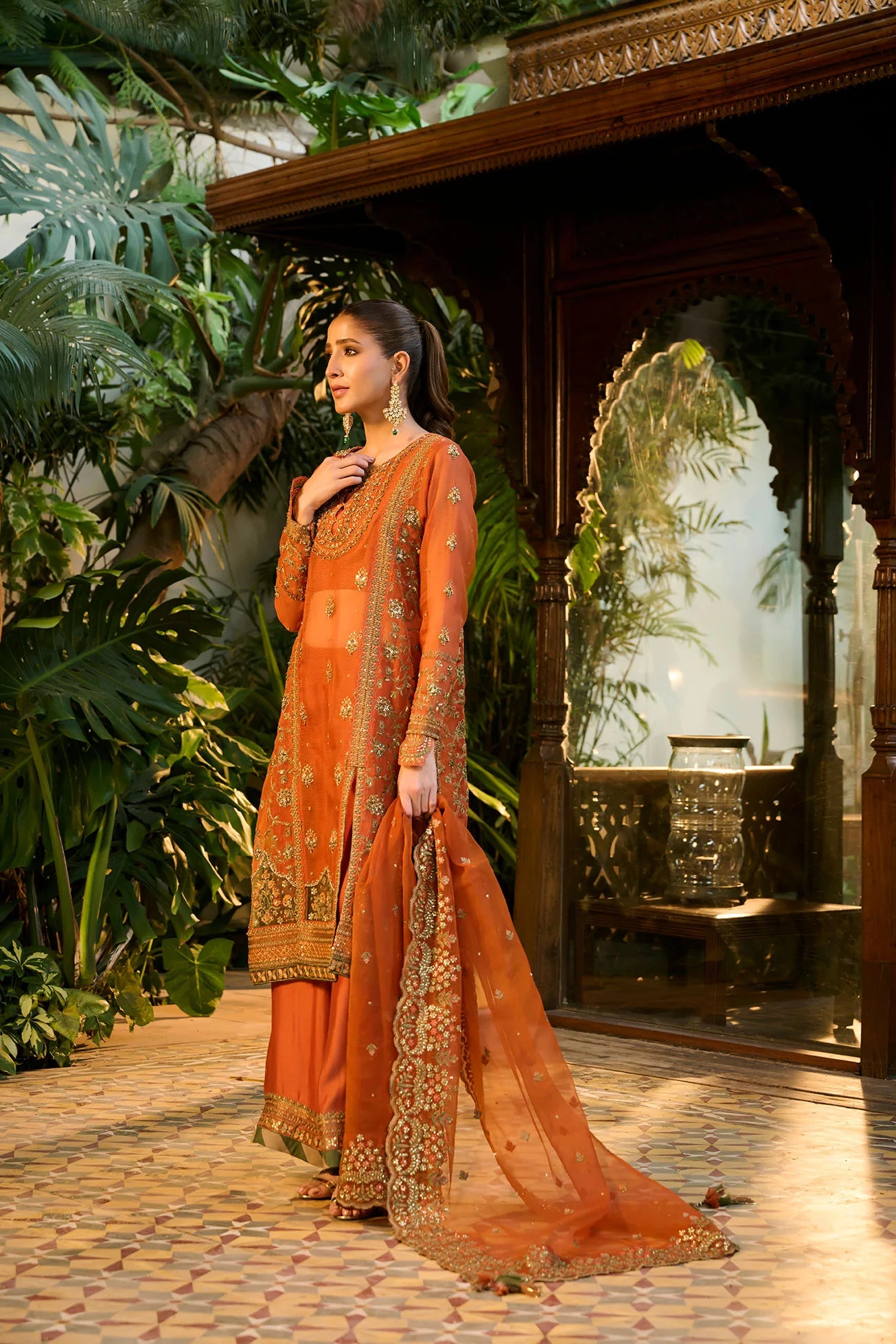 Dhanak | Bridal Couture | HF-3001 RUST - Khanumjan  Pakistani Clothes and Designer Dresses in UK, USA 
