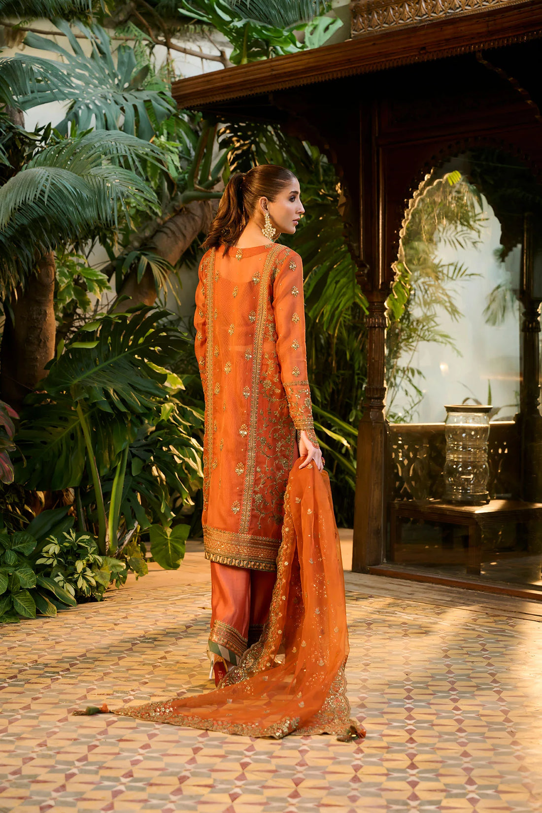 Dhanak | Bridal Couture | HF-3001 RUST - Khanumjan  Pakistani Clothes and Designer Dresses in UK, USA 