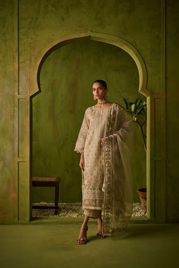 Dhanak | Festive Formals | SS24DU-3194 BEIGE 3Pcs