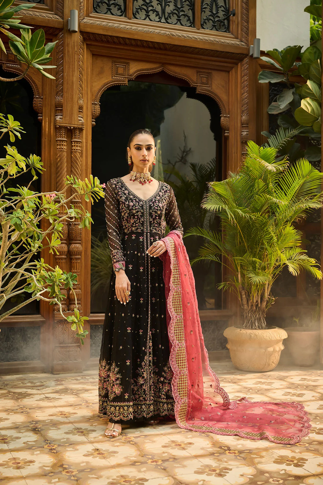 Dhanak | Bridal Couture | HF-3007 BLACK - Khanumjan  Pakistani Clothes and Designer Dresses in UK, USA 
