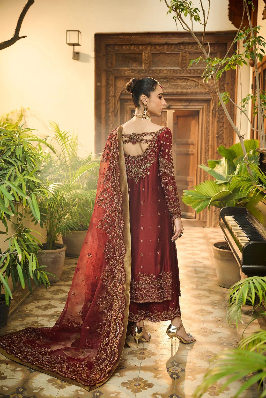 Dhanak | Bridal Couture | HF-3009 RED - Khanumjan  Pakistani Clothes and Designer Dresses in UK, USA 