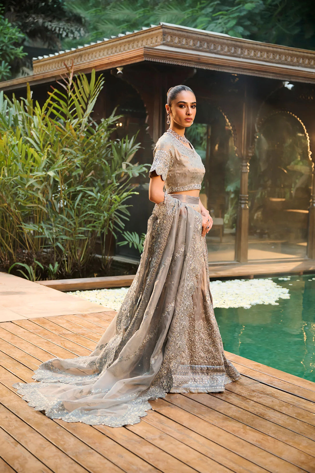 Dhanak | Bridal Couture | HF-3004 GREY - Khanumjan  Pakistani Clothes and Designer Dresses in UK, USA 