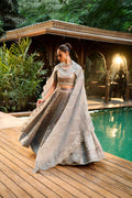 Dhanak | Bridal Couture | HF-3004 GREY - Khanumjan  Pakistani Clothes and Designer Dresses in UK, USA 