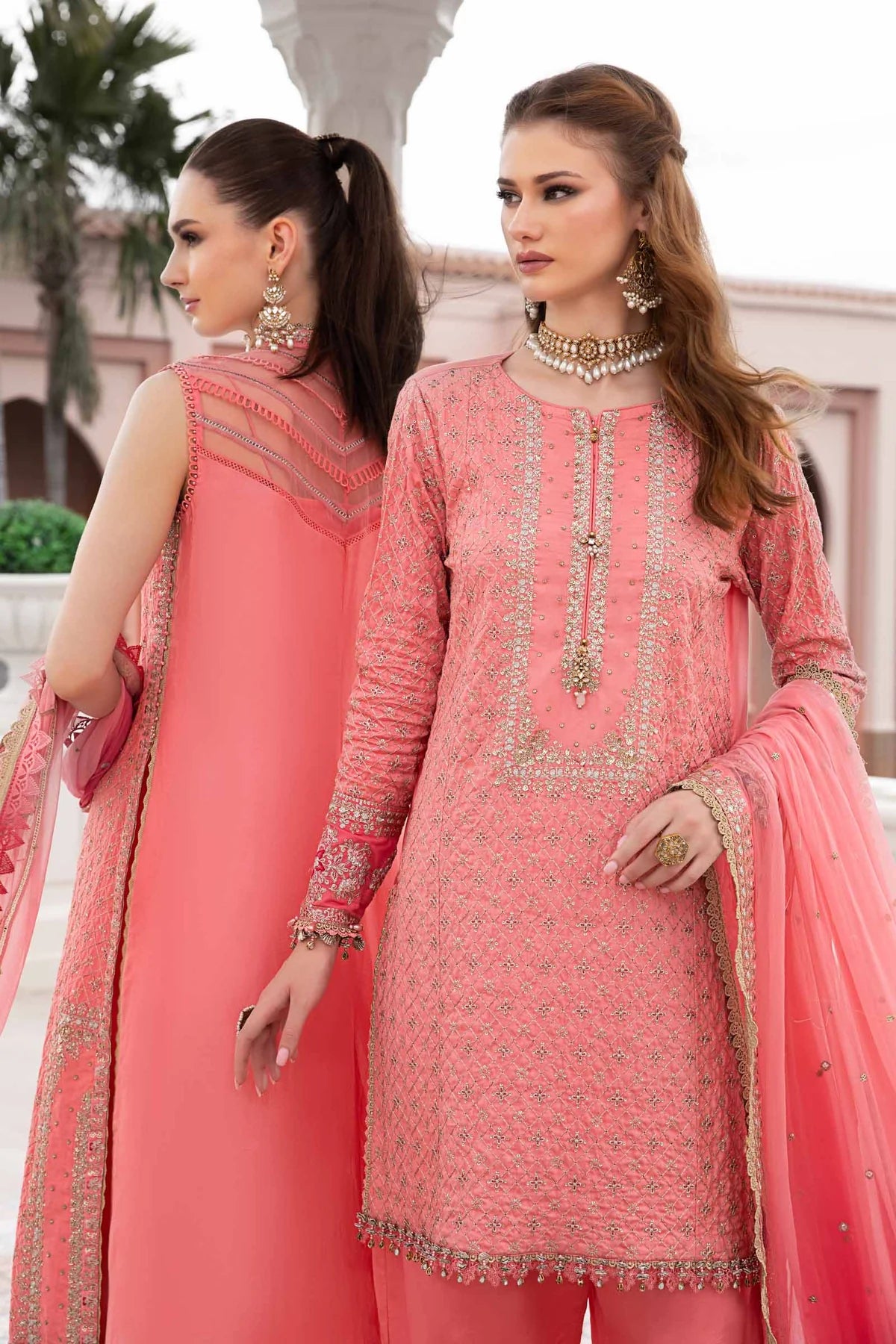 Maria B | Sateen Formals 23 | Candy Pink CST-701 - Khanumjan  Pakistani Clothes and Designer Dresses in UK, USA 