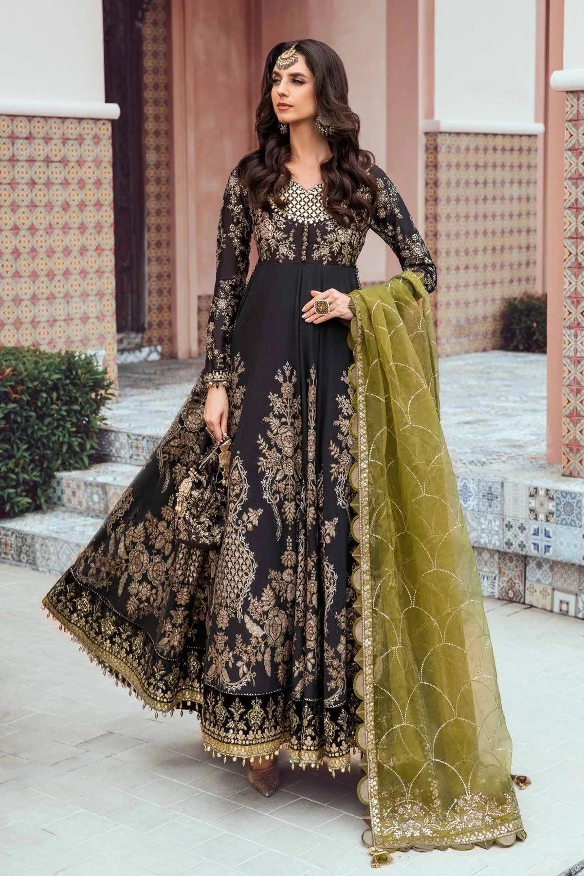 Maria B | Sateen Formals 23 | Black CST-703 - Khanumjan  Pakistani Clothes and Designer Dresses in UK, USA 