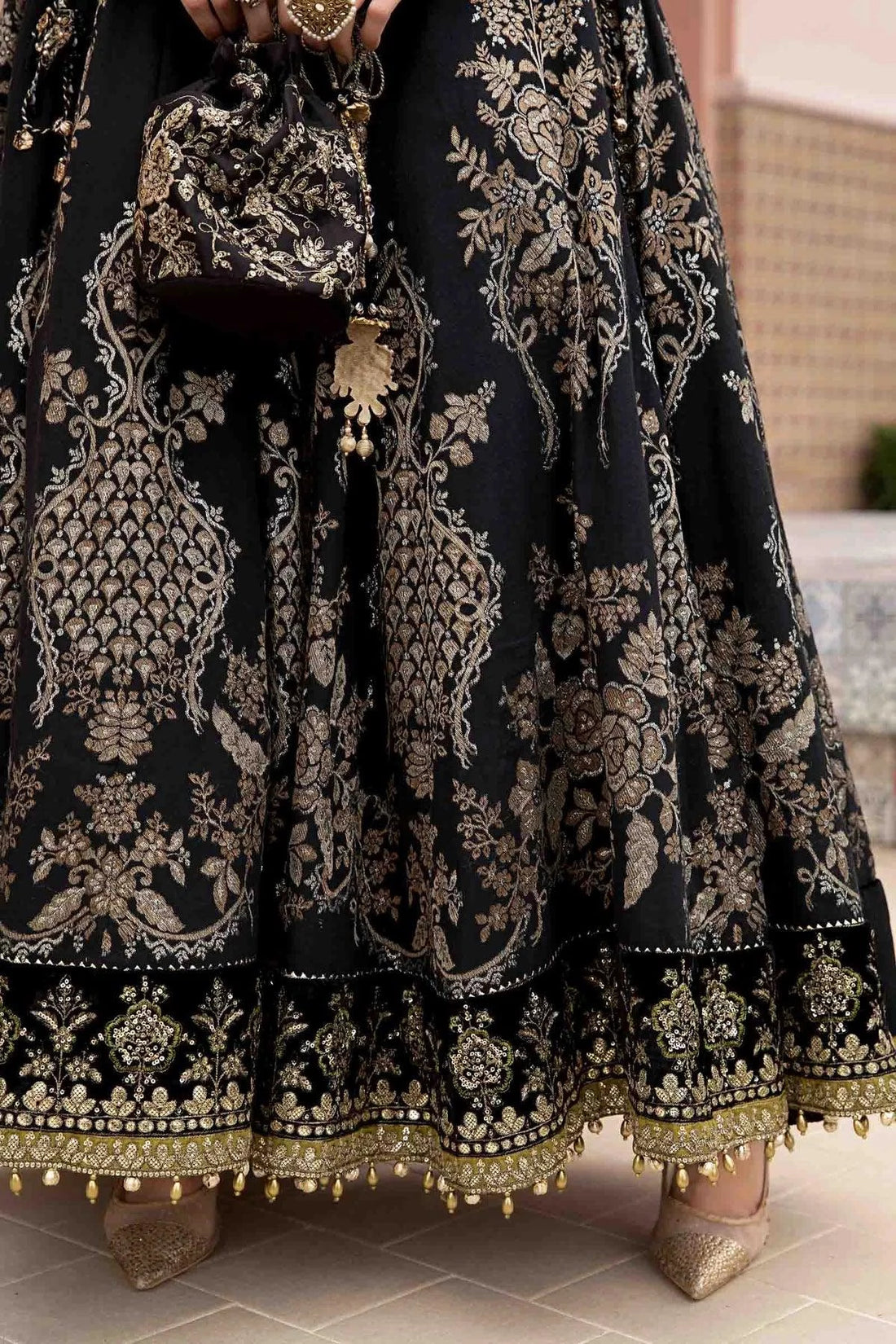 Maria B | Sateen Formals 23 | Black CST-703 - Khanumjan  Pakistani Clothes and Designer Dresses in UK, USA 