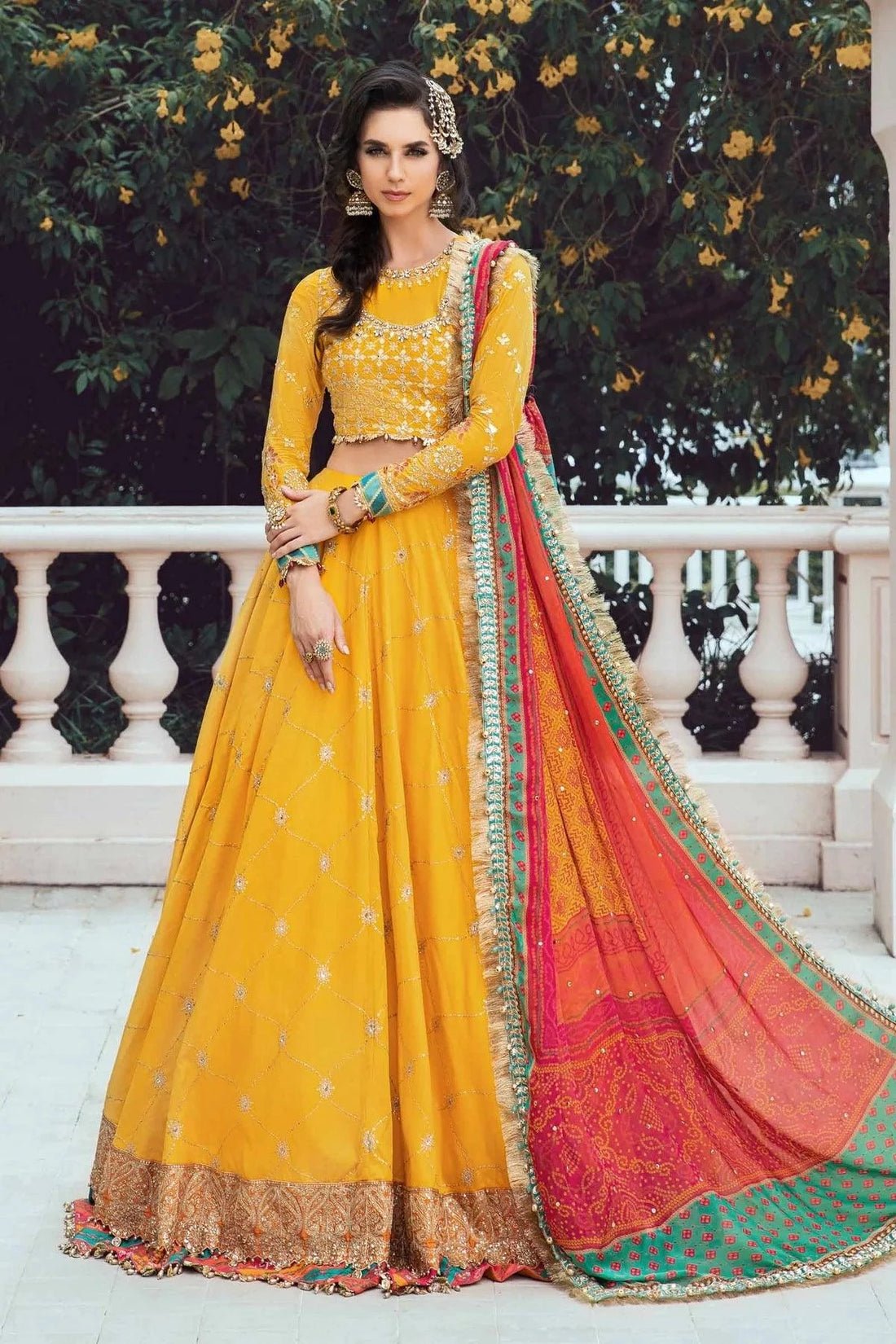 Maria B | Sateen Formals 23 | Yellow CST-705 - Khanumjan  Pakistani Clothes and Designer Dresses in UK, USA 