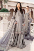 Maria B | Sateen Formals 23 | Grey CST-707 - Khanumjan  Pakistani Clothes and Designer Dresses in UK, USA 