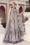 Maria B | Sateen Formals 23 | Grey CST-707 - Khanumjan  Pakistani Clothes and Designer Dresses in UK, USA 