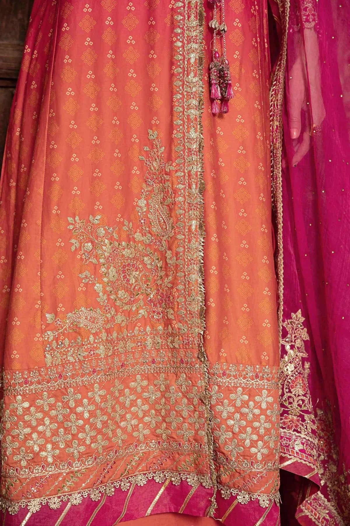 Maria B | Sateen Formals 23 | Fuchsia Pink CST-709 - Khanumjan  Pakistani Clothes and Designer Dresses in UK, USA 