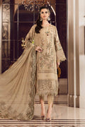 Maria B | Sateen Formals 23 | Beige CST-712 - Khanumjan  Pakistani Clothes and Designer Dresses in UK, USA 