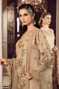 Maria B | Sateen Formals 23 | Beige CST-712 - Khanumjan  Pakistani Clothes and Designer Dresses in UK, USA 