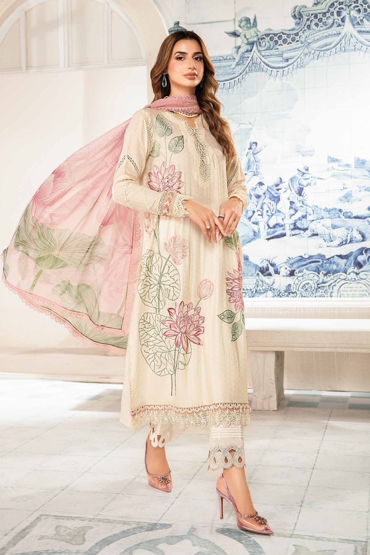 Maria.B | M Print Eid Edit | MPT-2201-A - Khanumjan  Pakistani Clothes and Designer Dresses in UK, USA 