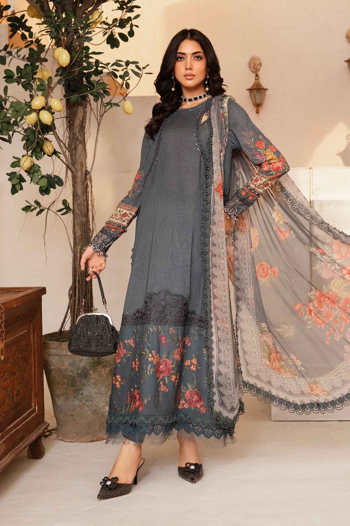 Maria.B | M Print Eid Edit | MPT-2202-B - Khanumjan  Pakistani Clothes and Designer Dresses in UK, USA 