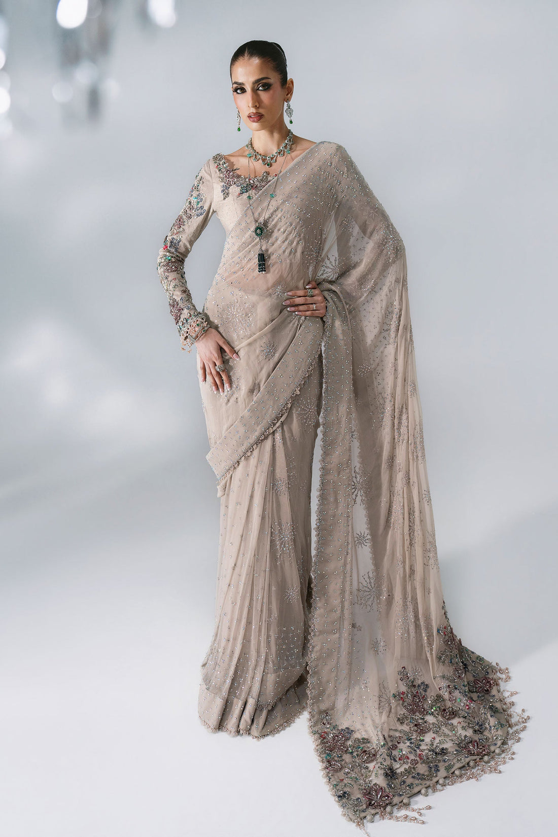 Maria B | Mbroidered Wedding Formals 26 | BD-3103-Moon Grey