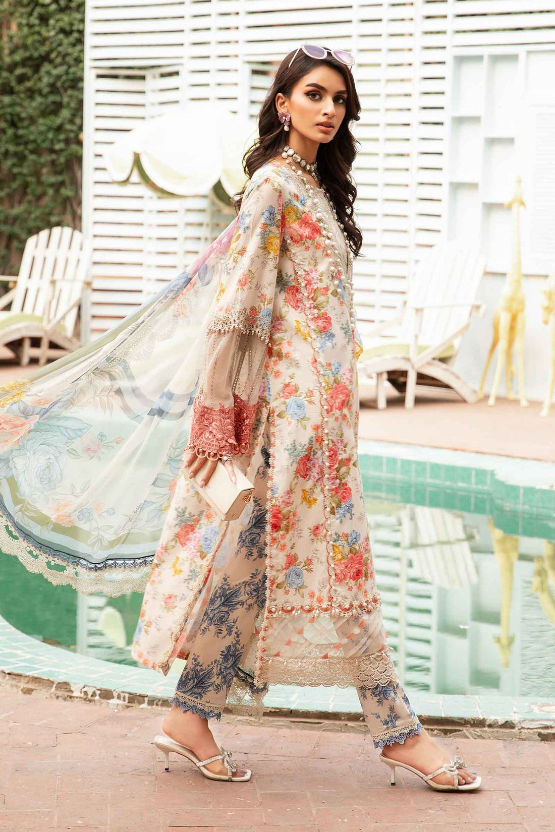 Maria.B | M Print Eid Edit | MPT-2204-A - Khanumjan  Pakistani Clothes and Designer Dresses in UK, USA 