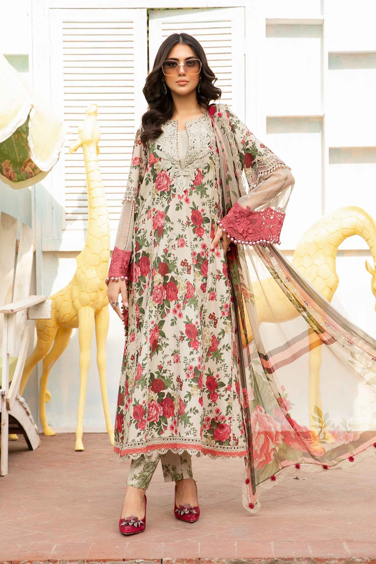 Maria.B | M Print Eid Edit | MPT-2204-B - Khanumjan  Pakistani Clothes and Designer Dresses in UK, USA 