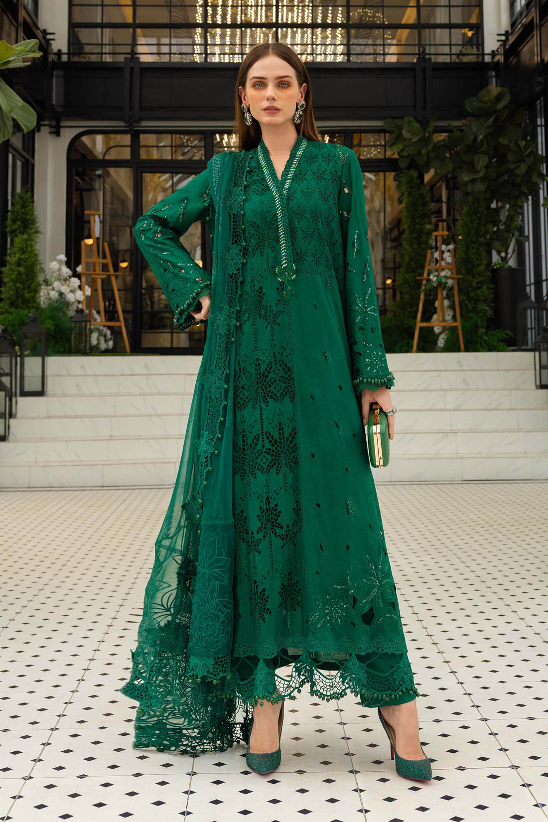 Buy | Hit Pakistani Clothes | Khanum Jan United Kingdom  Tagged "Emerald  Green"
