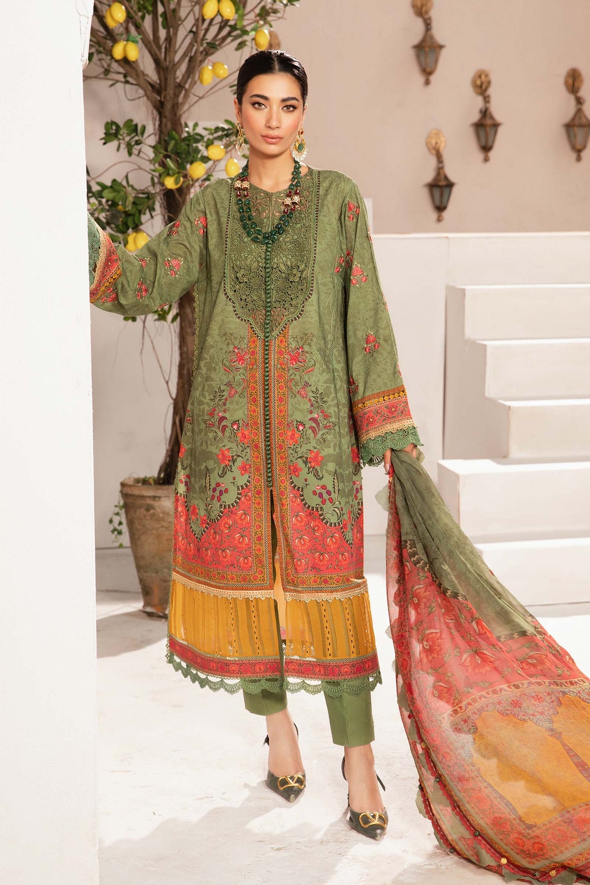 Maria.B | M Print Eid Edit | MPT-2206-A - Khanumjan  Pakistani Clothes and Designer Dresses in UK, USA 