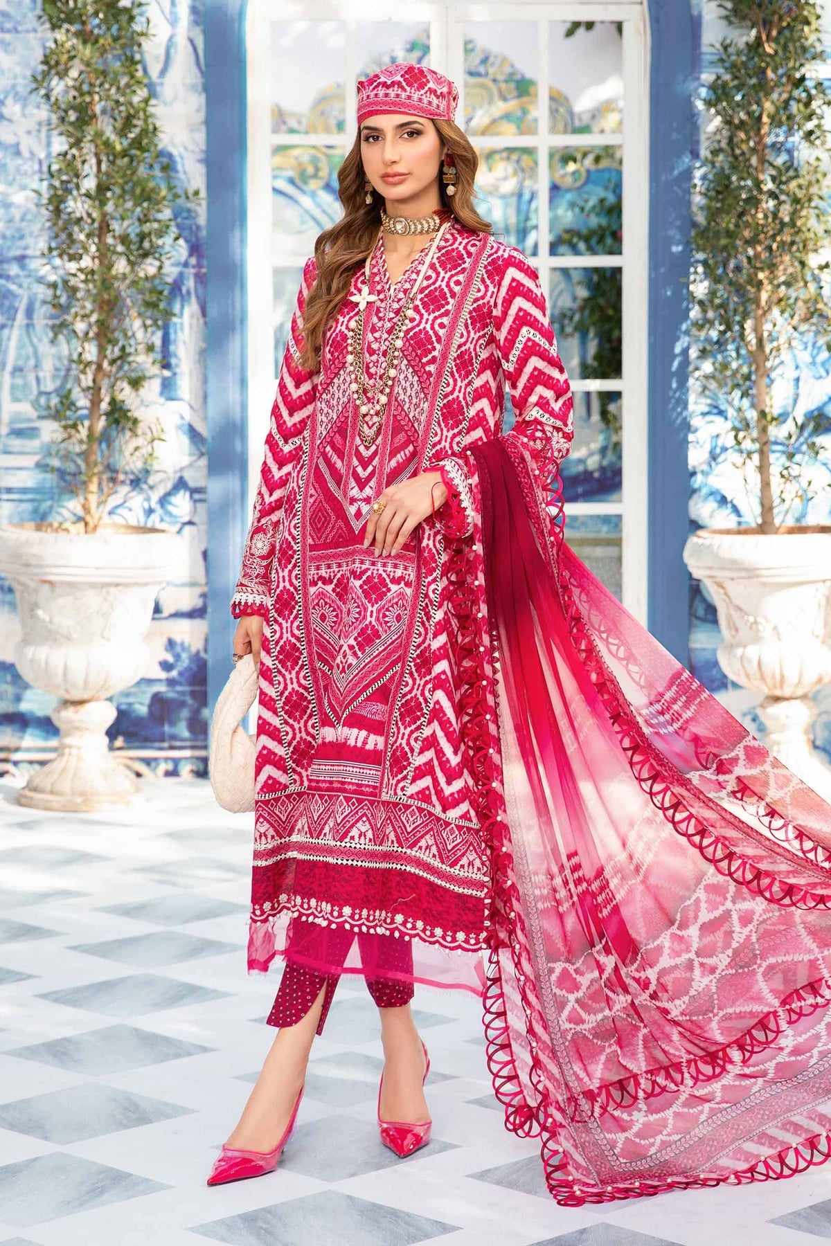 Maria.B | M Print Eid Edit | MPT-2208-A - Khanumjan  Pakistani Clothes and Designer Dresses in UK, USA 