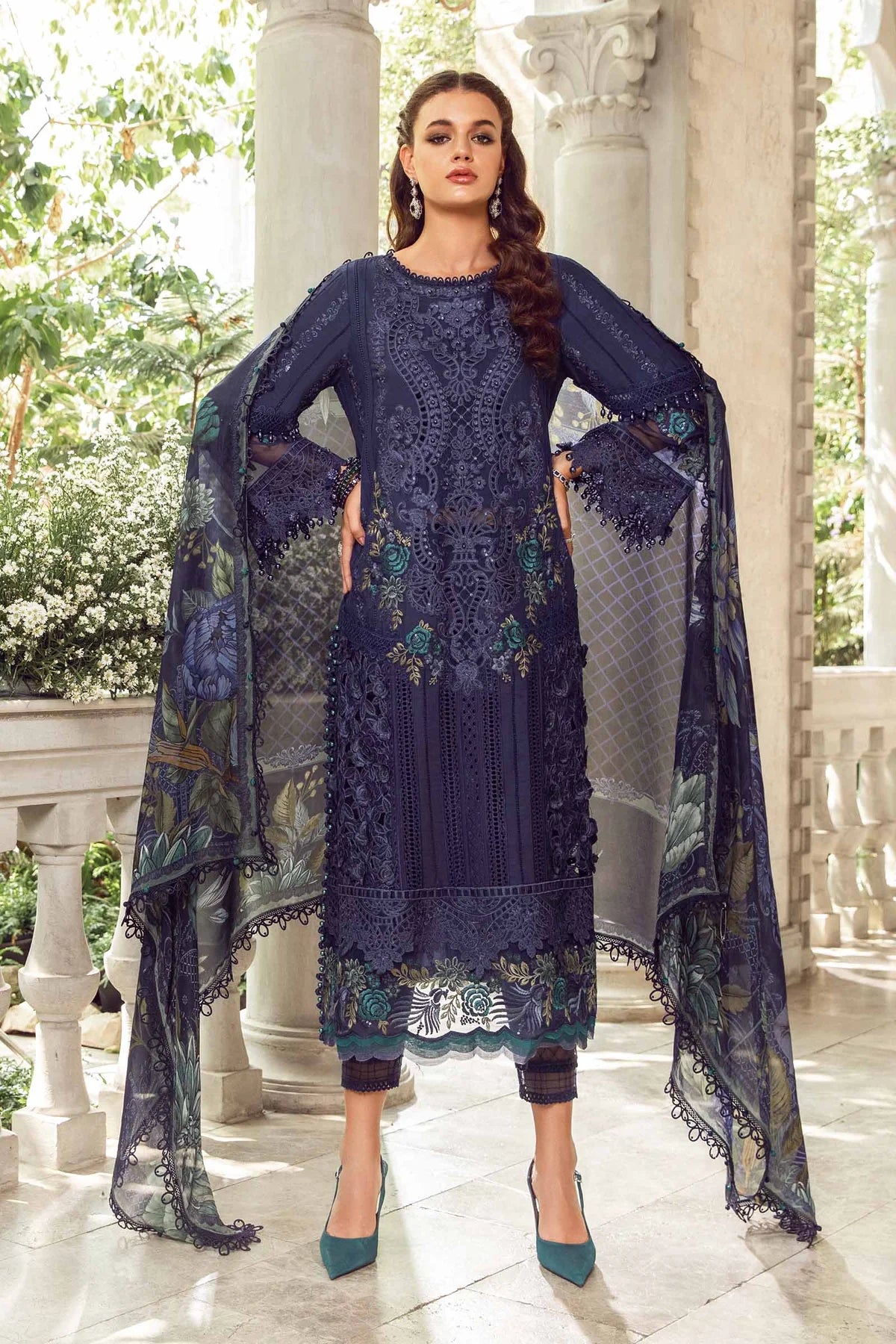 Maria B | Eid Lawn Collection |  09 - Khanumjan  Pakistani Clothes and Designer Dresses in UK, USA 