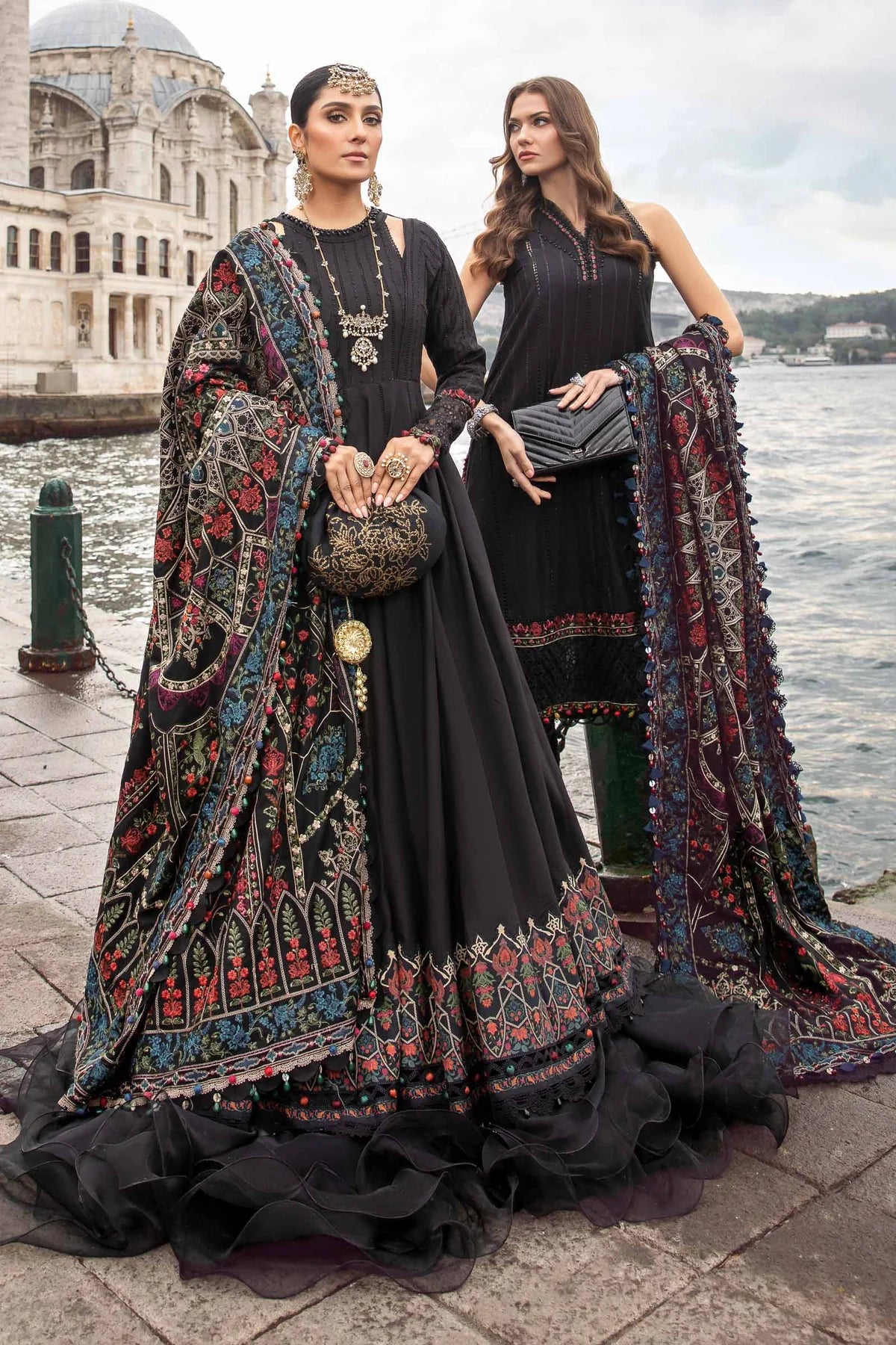 Maria B | Linen 23 | Black DL-1101 - Khanumjan  Pakistani Clothes and Designer Dresses in UK, USA 