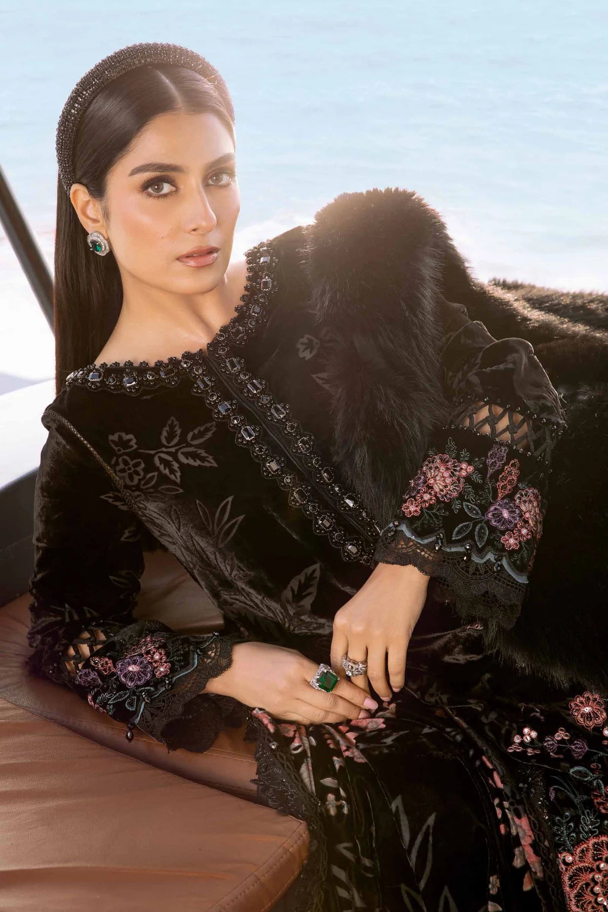 Maria B | Linen 23 | Black DL-1102 - Khanumjan  Pakistani Clothes and Designer Dresses in UK, USA 