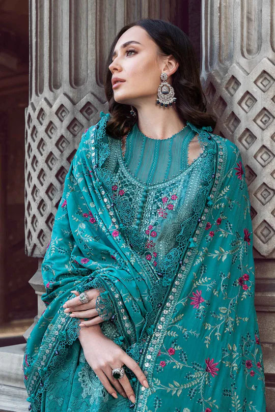 Maria B | Linen 23 | Teal DL-1105 - Khanumjan  Pakistani Clothes and Designer Dresses in UK, USA 