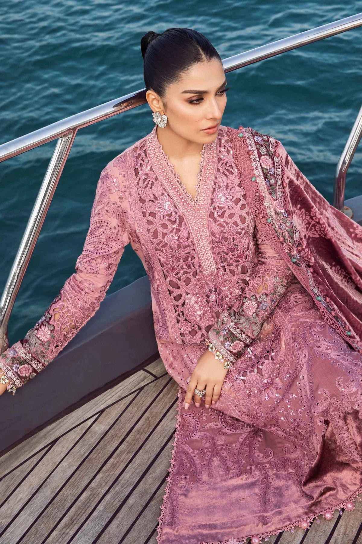 Maria B | Linen 23 | Ash Pink DL-1106 - Khanumjan  Pakistani Clothes and Designer Dresses in UK, USA 