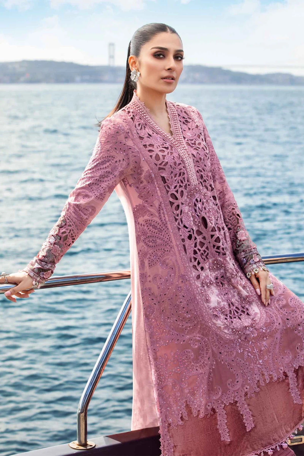 Maria B | Linen 23 | Ash Pink DL-1106 - Khanumjan  Pakistani Clothes and Designer Dresses in UK, USA 