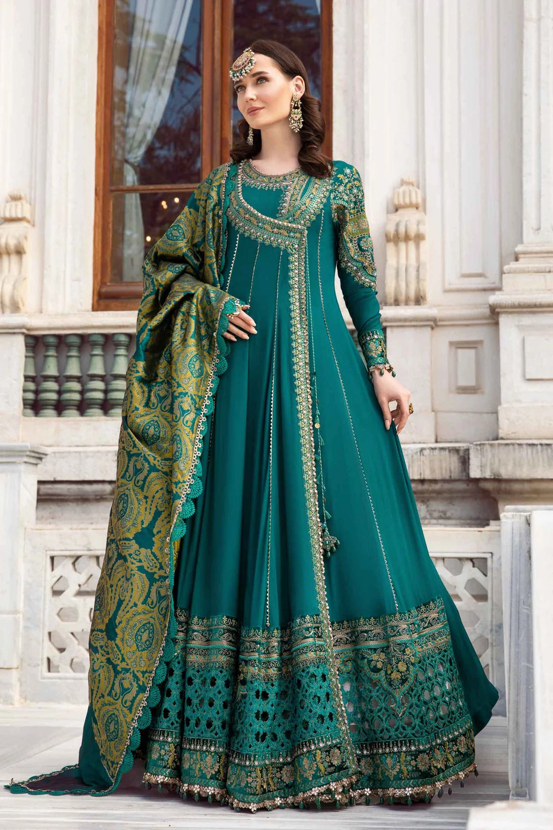 Maria B | Linen 23 | Emerald Green DL-1107 - Khanumjan  Pakistani Clothes and Designer Dresses in UK, USA 