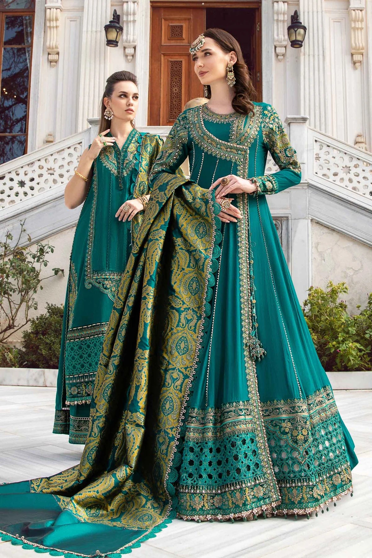 Maria B | Linen 23 | Emerald Green DL-1107 - Khanumjan  Pakistani Clothes and Designer Dresses in UK, USA 