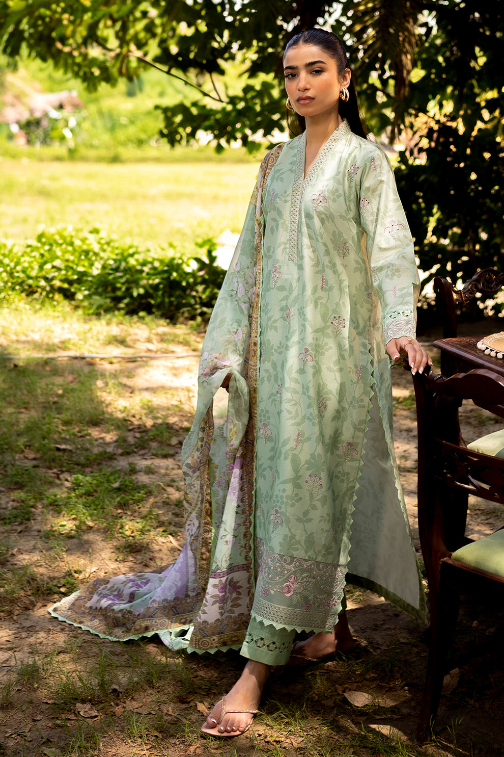 Neeshay | Summer Lines Printkari | SAGE BRUSH - Khanumjan  Pakistani Clothes and Designer Dresses in UK, USA 