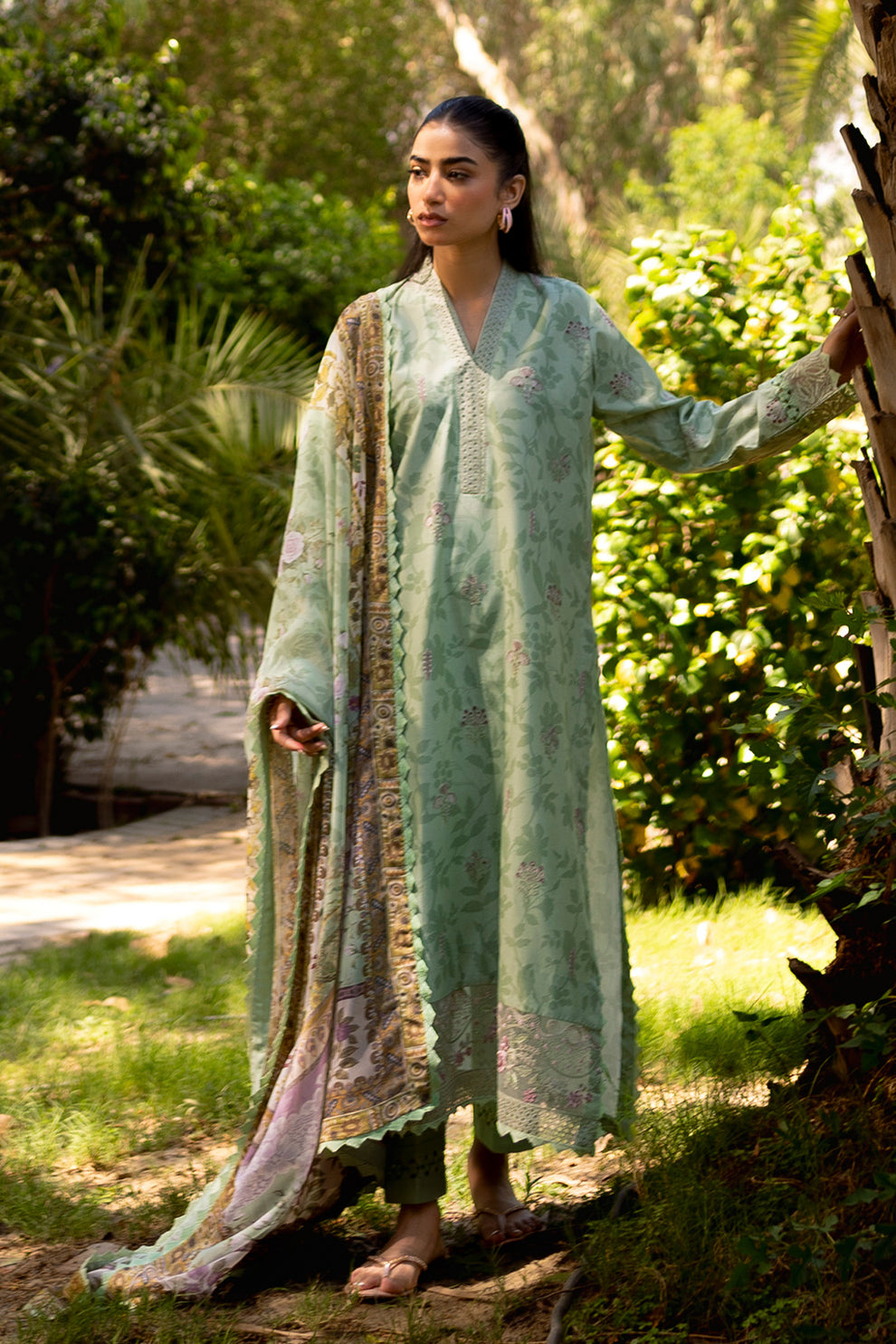 Neeshay | Summer Lines Printkari | SAGE BRUSH - Khanumjan  Pakistani Clothes and Designer Dresses in UK, USA 