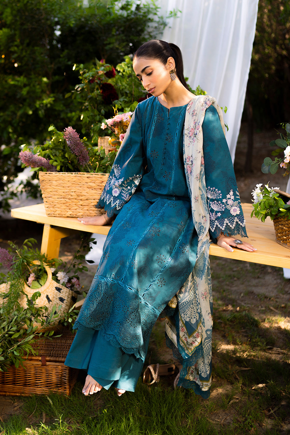 Neeshay | Summer Lines Printkari | LAGOON - Khanumjan  Pakistani Clothes and Designer Dresses in UK, USA 