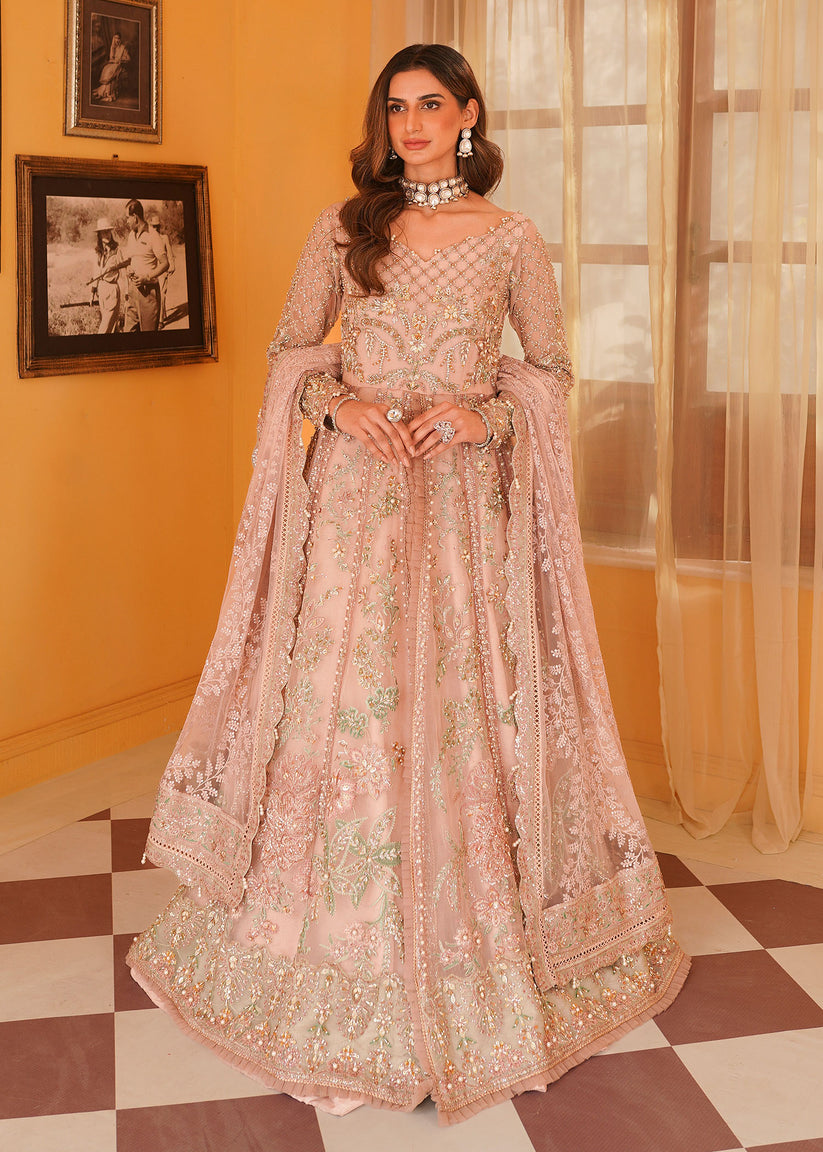 Mehak Yaqoob | Serene Wedding Formals | Salmon Pink