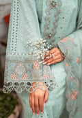 Zarqash | Belle Ame 24 | BL 009 BLEU VERT - Khanumjan  Pakistani Clothes and Designer Dresses in UK, USA 