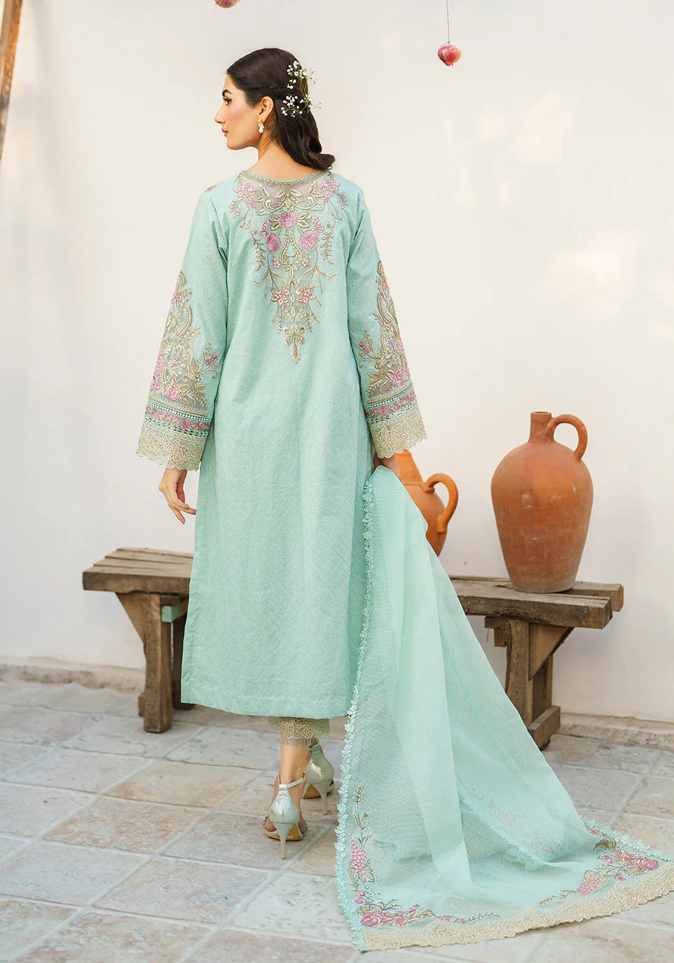 Zarqash | Belle Ame 24 | BL 006 Aqua Blue - Khanumjan  Pakistani Clothes and Designer Dresses in UK, USA 