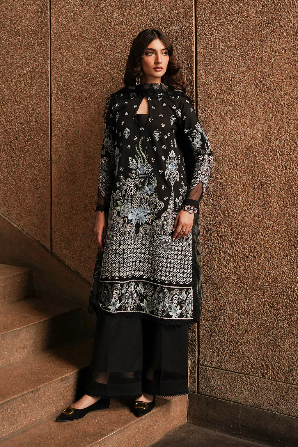 Afrozeh | Chikankari Lawn 24 |   Caviar - Khanumjan  Pakistani Clothes and Designer Dresses in UK, USA 